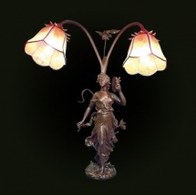 Лампа интерьерная «Девушка с бубном» (Тиффани)